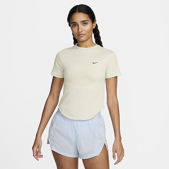 Green Seamless Running Short Sleeve Shirts. Nike CA